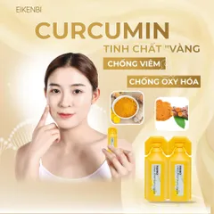 Nước Uống Nghệ Nano Ukon Premium Eikenbi - Hỗ Trợ Tiêu Hóa, Làm Sáng Da, Dạng Nước Dễ Uống Nhật Bản, Hộp 15 Ống 10ml