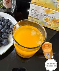 Nước Uống Nghệ Nano Ukon Premium Eikenbi - Hỗ Trợ Tiêu Hóa, Làm Sáng Da, Dạng Nước Dễ Uống Nhật Bản, Hộp 15 Ống 10ml