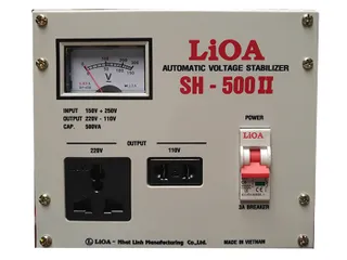 Ổn Áp 1 Pha Lioa 0.5KVA SH-500 II - Thiết Bị Ổn Định Nguồn Điện Dải 150V-250V, Bảo Vệ An Toàn, Tiết Kiệm Điện Năng