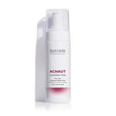 Sữa Rửa Mặt Tạo Bọt Biotrade Acnaut Cleansing Foam 150ml - Dành Cho Da Mụn Nhạy Cảm, Chứa 2% Axit Lactic, Làm Sạch Dịu Nhẹ, Cân Bằng Độ pH