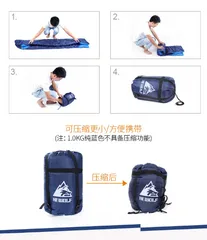 Túi Ngủ Đơn 1.8kg Hewofl 1357 Chống Thấm – Giữ Ấm Tối Ưu, Liên Kết Dễ Dàng, Thích Hợp Cắm Trại và Du Lịch 4 Mùa