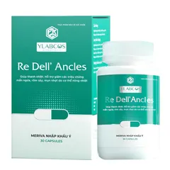 Viên uống trị mụn Re Dell Ancles Ylabcos - Hỗ trợ thải độc, cải thiện mụn trứng cá, chiết xuất tự nhiên, hộp 30 viên