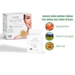 Viên Uống NUCOS Trắng Da Chống Nắng White Plus Placenta - Giảm Nám, Làm Sáng Da 60 Viên Nhập Khẩu từ Nhật Bản