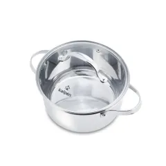 Bộ Nồi Chảo Inox 304 Cao Cấp 5 Đáy Kalpen Lermat L2 - Bộ Nấu Ăn Chất Liệu Inox Bền Bỉ, An Toàn Cho Sức Khỏe, Đáp Ứng Mọi Nhu Cầu Nấu Nướng