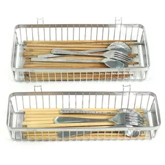 Khay đựng đũa muỗng inox 304 Hobby Home Decor KM3/KM4 - Thiết kế gọn gàng, bền bỉ, có móc treo cho gian bếp tiện nghi
