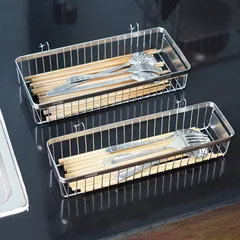 Khay đựng đũa muỗng inox 304 Hobby Home Decor KM3/KM4 - Thiết kế gọn gàng, bền bỉ, có móc treo cho gian bếp tiện nghi