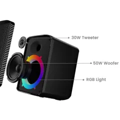 Loa Bluetooth Di Động HiFuture EVENT 80W - Âm Thanh Mạnh Mẽ, Hỗ Trợ Karaoke và Đèn LED Hiệu Ứng Phát Sáng cho Bữa Tiệc Sôi Động
