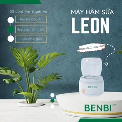 Máy Hâm Sữa BenBi Leon DQ-0109 Không Dây, Pin 9000mAh, Thiết Kế Mini Tiện Lợi, Hâm 40-45 Độ C, Phù Hợp Với Mọi Loại Bình Sữa