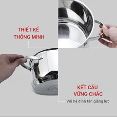 Nồi Inox 304 Kalpen Lermat 5 Đáy - Nồi Chuyên Dùng Bếp Từ, Tiết Kiệm Năng Lượng, 18cm-30cm, Chất Liệu Bền Đẹp, Nấu Nhanh Chóng