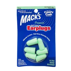 Nút bịt tai Mack's Original Soft Foam Earplugs - Thiết bị chăm sóc sức khỏe chống ồn, bảo vệ thính giác, hộp 5 đôi, 30dB giảm tiếng ồn