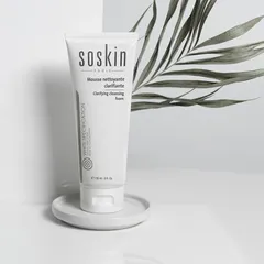 Sữa Rửa Mặt Trắng Da Soskin - Clarifying Cleansing Foam 100ml Giúp Làm Sạch Sâu và Dưỡng Trắng Da Tươi Sáng, Ngăn Ngừa Melanin