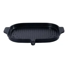 Chảo Nướng BBQ Ecoramic Đúc Nguyên Khối Đáy Nhôm 32x29cm - Phù Hợp Tất Cả Các Loại Bếp, Chống Dính Cao Cấp, Chất Lượng Cao