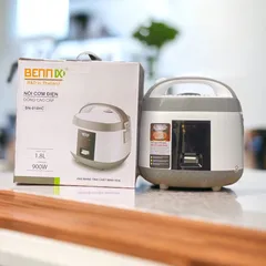 Nồi Cơm Điện Bennix BN-018HC 1.8L - Công Suất 700W, Lòng Nồi Niêu Chống Dính, Chế Độ Nấu & Giữ Ấm Thông Minh, Cơm Chín Ngon