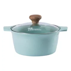 Nồi Đúc Vân Đá Ecoramic Platinum Đáy Từ - Bếp Từ Chất Lượng Cao, Nấu Nhanh, An Toàn Khỏe Mạnh, Thiết Kế Sang Trọng, Đa Năng