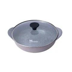 Nồi Lẩu Chống Dính Đáy Từ Ecoramic 28cm - Phủ Vân Đá 3 Lít, Dùng Cho Bếp Từ, Bếp Gas, Thiết Kế Bền Chắc, An Toàn Khi Sử Dụng