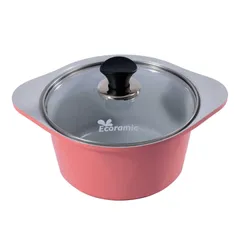 Nồi Vân Đá Ecoramic 5 Lớp Ceramic Đáy Từ Chống Dính, Kích Thước Tiện Lợi - Nấu Ăn Hằng Ngày, An Toàn Cho Sức Khỏe