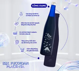 Nước Uống Tinh Chất Nhau Thai 82x Fucoidan Placenta Nhật Bản 500ml - Hỗ Trợ Đẹp Da, Tăng Cường Sức Khỏe, Bồi Bổ Tinh Chất Tự Nhiên