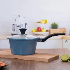 Quánh vân đá Ecoramic phủ 5 lớp Ceramic 18cm - Nồi chống dính, An toàn sức khỏe, Dùng cho bếp từ và lò vi sóng