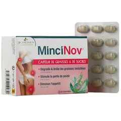 Viên uống hỗ trợ đốt mỡ MinciNov - Giảm cân hiệu quả, giúp chuyển hóa mỡ thừa thành năng lượng, 60 viên dễ nuốt, an toàn sức khỏe