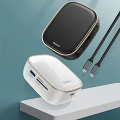 Bộ Hub mở rộng 7 in 1 60W Baseus Type-C - Adapter Sạc & Kết Nối USB 3.0, 4K HDMI cho Laptop, Macbook, Smartphone