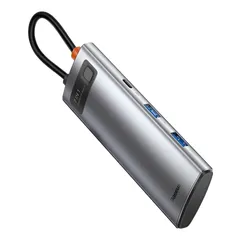 Bộ Hub Mở Rộng Baseus Metal Gleam 7in1 - USB-C, HDMI 4K, RJ45, USB 3.0 và Thẻ Nhớ SD/TF - Đa Năng Cho Laptop và Điện Thoại