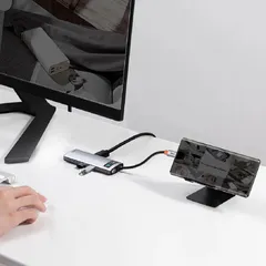 Bộ Hub Mở Rộng Baseus Metal Gleam 12 in 1 - Cổng HDMI, USB, Sạc Nhanh PD 100W, Thiết Bị Đa Năng cho Máy Tính và Điện Thoại