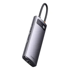 Hub Mở Rộng 7 In 1 Baseus Metal Gleam Gen 2 - HDMI, USB 3.0, PD 100W, Kết Nối Nhanh, Thiết Bị Phụ Kiện Số Chính Hãng