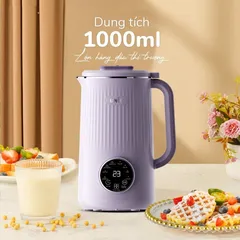 Máy Làm Sữa Hạt Unie UMB10 - Dung Tích 1L, 800W, Chức Năng Đa Năng Xay Nấu Sữa Hạt, Sinh Tố, Cháo, Màu Tím Pastel