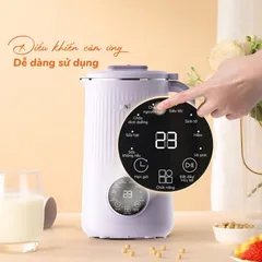 Máy Làm Sữa Hạt Unie UMB10 - Dung Tích 1L, 800W, Chức Năng Đa Năng Xay Nấu Sữa Hạt, Sinh Tố, Cháo, Màu Tím Pastel