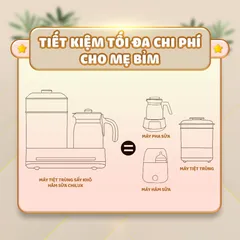 Máy Tiệt Trùng Sấy Khô và Hâm Sữa Chilux C1 Đa Năng - Tiện Ích Cho Mẹ Và Bé, Chức Năng Tiệt Trùng, Sấy Khô, Hâm Sữa Nóng
