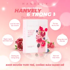 Viên Uống Trắng Da Hanvely Nature White Diary - Hỗ Trợ Làm Sáng Da, Cải Thiện Thâm Nám, Cung Cấp Dưỡng Chất Tươi Trẻ