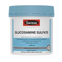 Viên uống Swisse Glucosamine Sulfate 1500mg - Bổ trợ xương khớp, hỗ trợ giảm đau nhức và duy trì sức khỏe khớp - 180 viên/hộp
