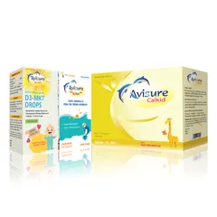 Bộ 3 Vitamin cho Bé: Canxi Avisure Calkid, Vitamin D3MK7 và DHA Smart Kid Tăng Cường Phát Triển Trí Não và Xương Khớp