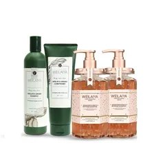 Combo 2 Sữa Tắm Hoa Hồng Damask + Gội Xả Gừng Weilaiya - Giúp Trắng Da, Chăm Sóc Tóc Khỏe Mạnh Từ Thiên Nhiên