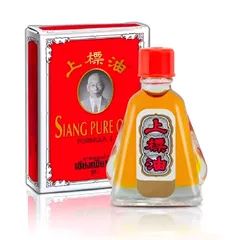 Dầu Gió Đỏ Siang Pure Oil Thái Lan 7ml - Giảm Đau, Ngứa, Hỗ Trợ Thư Giãn Tinh Dầu Bạc Hà, Khuynh Diệp, Sả Chanh