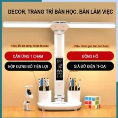 Đèn Bàn Học LED Chống Cận Tích Điện Cảm Ứng 3 Chế Độ Sáng - Tiết Kiệm Điện, Thiết Kế Hiện Đại, Bảo Vệ Mắt Tối Ưu