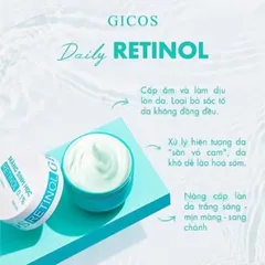 Dưỡng Thể Màng Sinh Học Gicos Retinol 0.1% - Kem Làm Trắng Da, Cấp Ẩm, Làm Sáng Đều Màu, Dưỡng Da Body Mịn Màng 250g