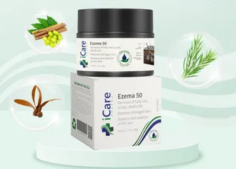 Ezema 50 iCare Pharma - Dưỡng chất tự nhiên hỗ trợ giảm nấm da đầu, an toàn, dễ sử dụng, không bết dính, 50g