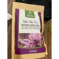 Trà túi lọc tía tô Okashi Nhật Bản - Hỗ trợ sức khỏe, tươi mát, gói 60 túi - Trà thảo mộc tự nhiên cho tinh thần thoải mái
