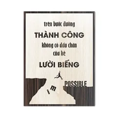 Tranh Gỗ Decor Văn Phòng LEVU013 - Khẩu Hiệu 