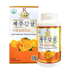 Viên ngậm vitamin C Jeju Tangerine King Premium Hàn Quốc - Tăng cường miễn dịch, vị ngọt tự nhiên, dễ hấp thu cho trẻ em và người lớn