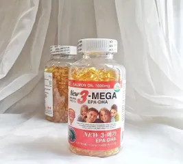 Viên Uống Dầu Cá Hồi Omega 3 Salmon Oil New 3 – Mega 1000mg, Hỗ Trợ Sức Khỏe Não Bộ, Thị Lực và Làn Da - Hộp 300 Viên