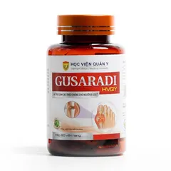 Viên uống Gusaradi Học viện Quân Y - Hỗ trợ điều trị bệnh gout, giảm acid uric, hộp 60 viên thiên nhiên, cải thiện sức khỏe.