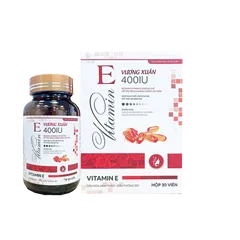 Viên uống bổ sung Vitamin E 400IU Vương Xuân - Hỗ trợ làm đẹp da, cải thiện nội tiết tố và sức khỏe nữ giới - 30 viên