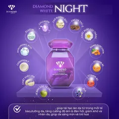 Viên uống dưỡng trắng da Diamond White Day & Night - Giúp làm đẹp da, cải thiện đàn hồi, sáng khỏe và mịn màng cho phụ nữ từ 18 tuổi trở lên.