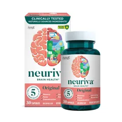Viên uống Schiff Neuriva Brain Health Original - Hỗ trợ trí nhớ, tăng cường sự tập trung, cho người lớn - Hộp 30 viên bổ não chính hãng
