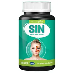 Viên uống SIN Healthy USA - Hỗ trợ thông thoáng mũi, kháng khuẩn và giảm viêm hiệu quả - Hộp 30 viên dành cho người lớn và trẻ trên 12 tuổi
