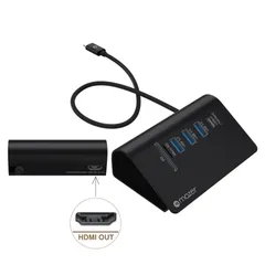 Hub chuyển đổi 7in1 Mazer Infinite Multimedia Pro Desk 8100 - Độ phân giải 4K/60Hz, tốc độ USB-C 10GBPS, tương thích đa hệ điều hành