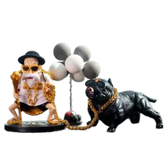 Cụ Rùa Dắt Chó Dễ Thương Trang Trí Xe Ô Tô - Phong Cách Supreme Lấy Cảm Hứng Từ Bộ Phim Hoạt Hình Songoku