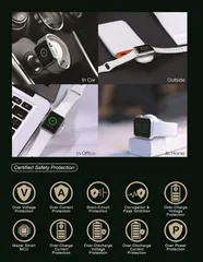 Dock sạc không dây Mazer MFW cho Apple Watch - Sạc nhanh, tích hợp USB-A, tương thích với Series 1-5, thiết kế gọn nhẹ, chất liệu bền bỉ